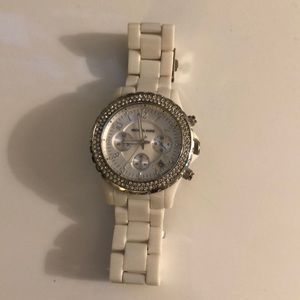 Michael Kors Quartz Crystal White Watch